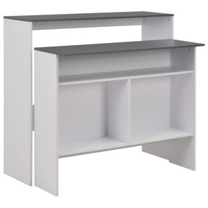 vidaXL &Tau;&rho;&alpha;&pi;έ&zeta;&iota; &Mu;&pi;&alpha;&rho; &mu;&epsilon; 2 &Epsilon;&pi;&iota;&phi;ά&nu;&epsilon;&iota;&epsilon;&sigmaf; &Lambda;&epsilon;&upsilon;&kappa;ό / &Gamma;&kappa;&rho;&iota; 130 x 40 x 120 &epsilon;&kappa;.