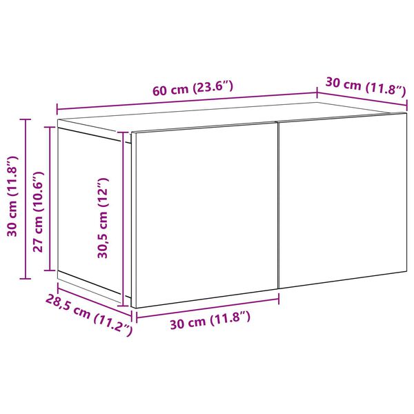 vidaXL Σετ επίπλου τηλεόρασης 6 pcs Μαύρη Οξυά 80 x 30 x 30.5 εκ Small