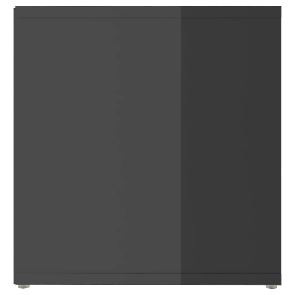 vidaXL Έπιπλο Τηλεόρασης Γυαλιστερό Γκρι 72x35x36,5 εκ. Επεξ. Ξύλο