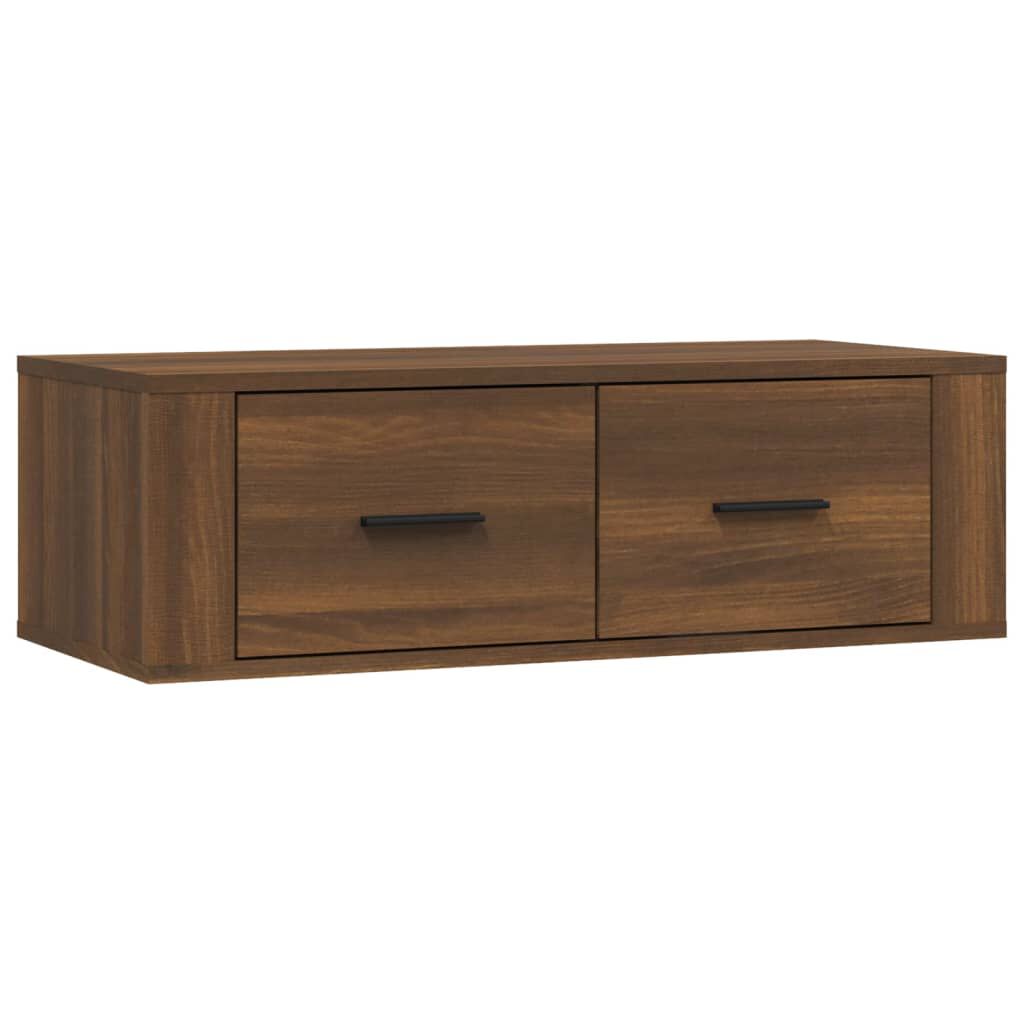 vidaXL Κρεμαστό Ντουλάπι Καφέ Δρυς 80x36x25 εκ. Επεξεργασμένο Ξύλο