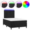 vidaXL &Kappa;&rho;&epsilon;&beta;ά&tau;&iota; Boxspring &mu;&epsilon; &Sigma;&tau;&rho;ώ&mu;&alpha; & LED &Mu;&alpha;ύ&rho;&omicron; 120x200 &epsilon;&kappa;. &Beta;&epsilon;&lambda;&omicron;ύ&delta;&iota;&nu;&omicron;