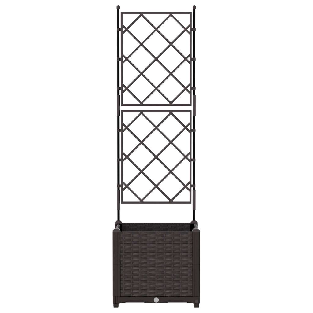 vidaXL Γλάστρα Κήπου με Πλέγμα Καφέ 40x40x143 εκ