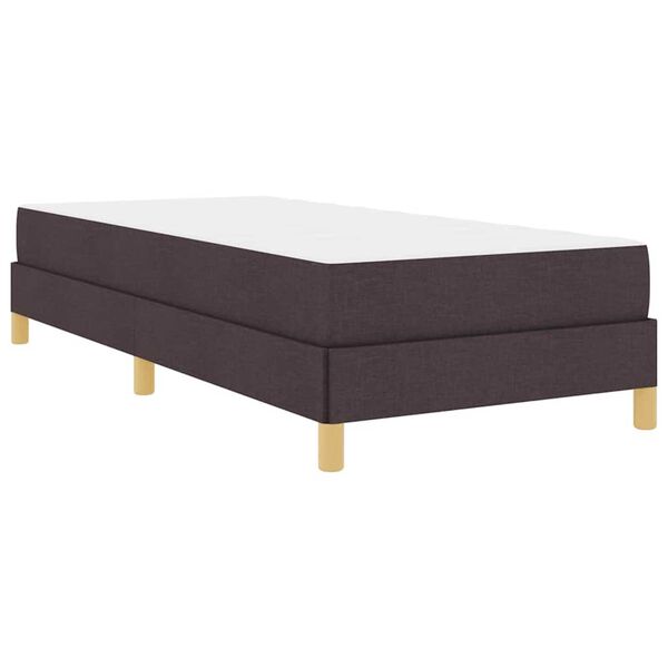vidaXL Κρεβάτι με ελατήρια Καφέ 90 x 200 cm Ύφασμα, Επεξεργασμένο Ξύλο