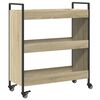 vidaXL Τρόλεϊ Κουζίνας Sonoma Δρυς 70x30x82 εκ. από Επεξεργασμένο Ξύλο