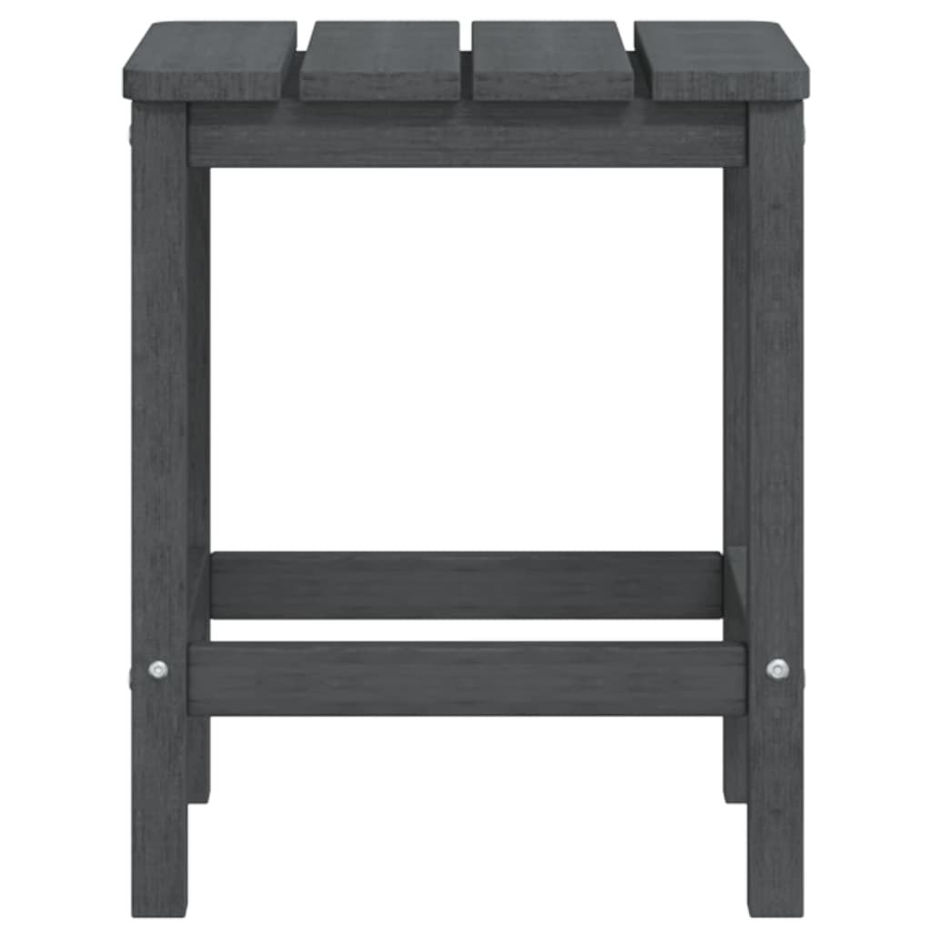 vidaXL Καρέκλες Κήπου Adirondack με Υποπόδιο&Τραπεζάκι Ανθρακί HDPE