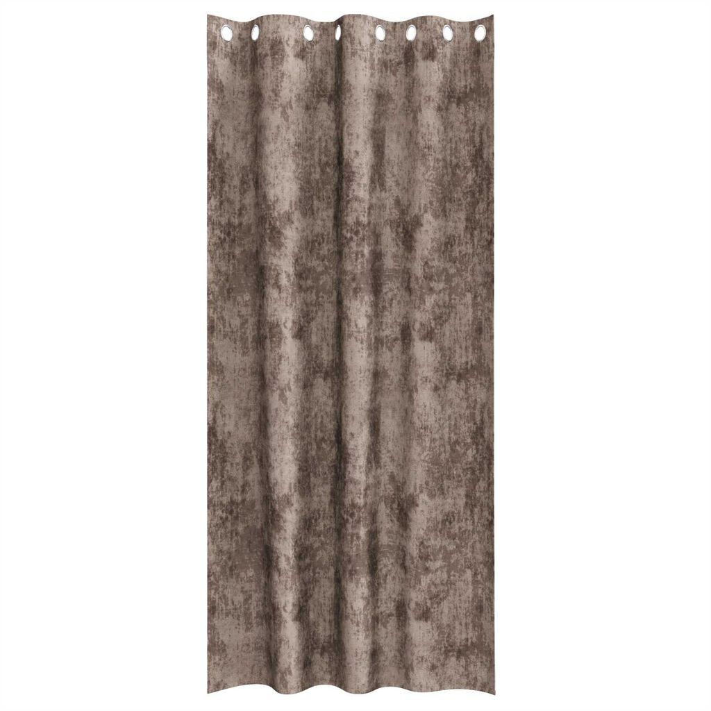 vidaXL Κουρτίνα με κουρτίνες 2 pcs Καπουτσίνο 225 x 140 εκ. Βελούδο