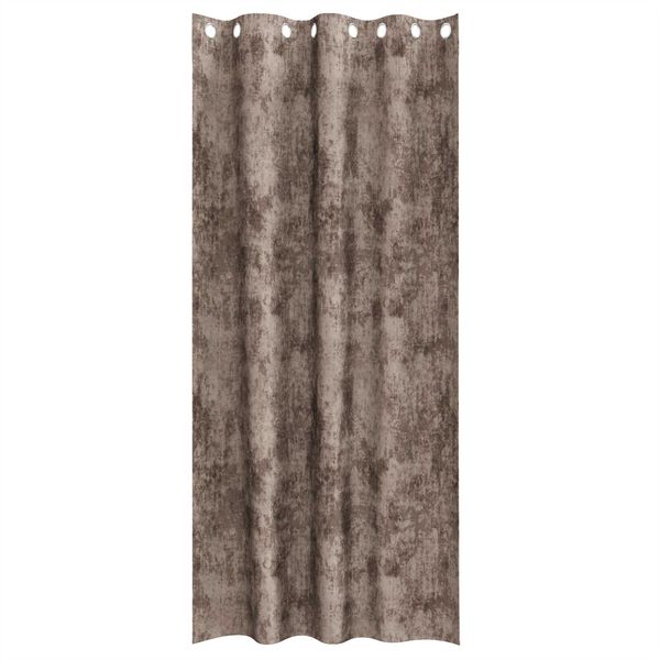 vidaXL Κουρτίνα με κουρτίνες 2 pcs Καπουτσίνο 225 x 140 εκ. Βελούδο