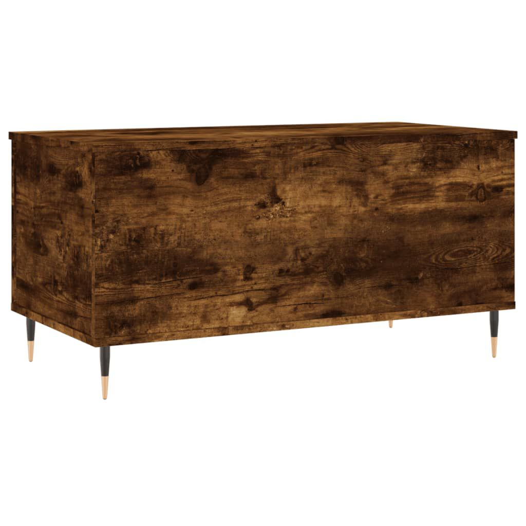vidaXL Τραπεζάκι Σαλονιού Καπνιστή Δρυς 90x44,5x45 εκ. Επεξ. Ξύλο