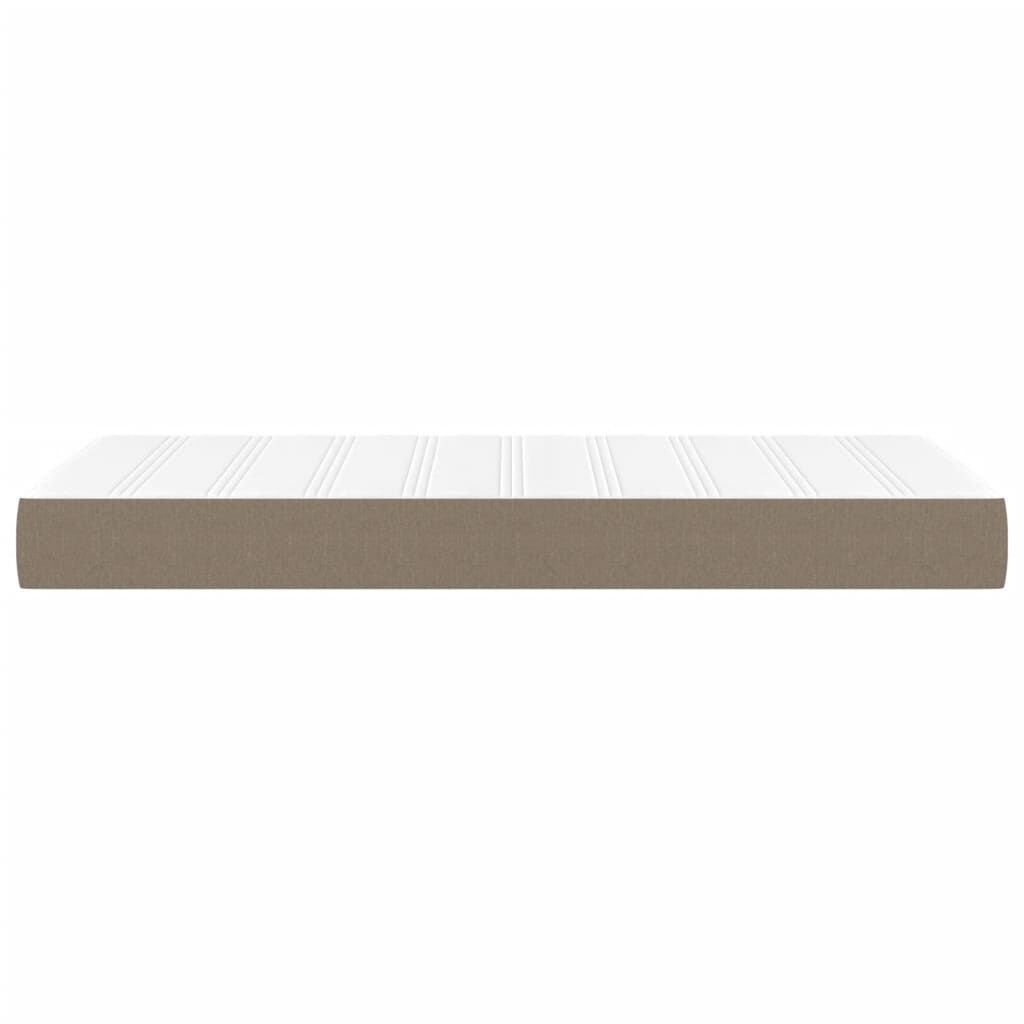 vidaXL Στρώμα με Pocket Springs Taupe 120x190x20 εκ. Υφασμάτινο