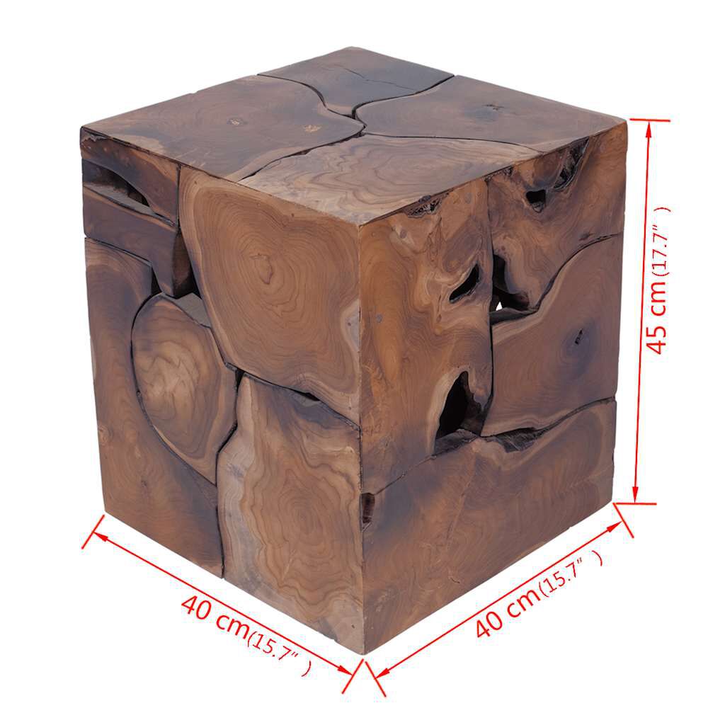 vidaXL Σκαμπό από Μασίφ Ξύλο Teak
