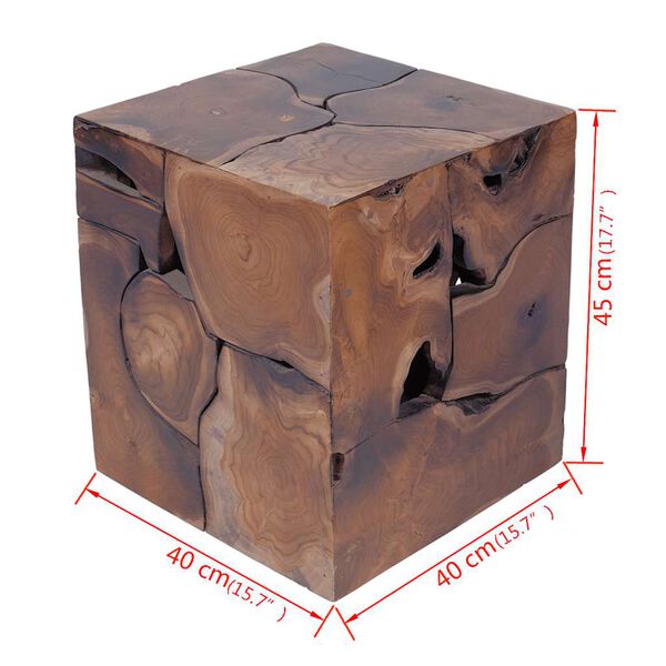 vidaXL Σκαμπό από Μασίφ Ξύλο Teak