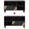 vidaXL Ντουλάπι TV με συρτάρι Μαύρο 80 x 33 x 46 εκ Στερεό ξύλο μάνγκο