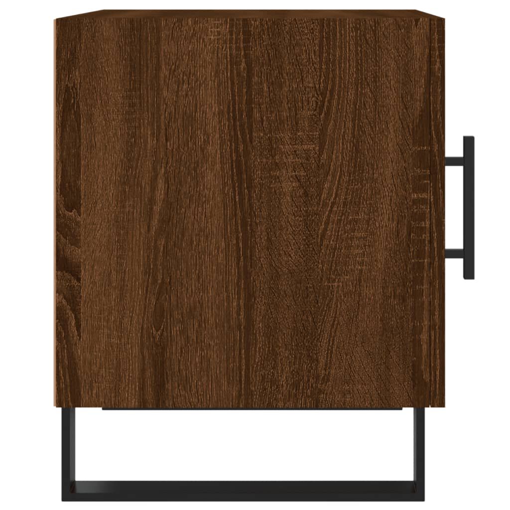 vidaXL Κομοδίνα 2 τεμ. Καφέ Δρυς 40 x 40 x 50 εκ. από Επεξεργ. Ξύλο