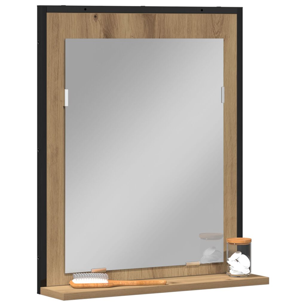 Καθρέφτης μπάνιου vidaXL Artisan Oak 50x12x60 εκ. Επεξεργασμένο ξύλο