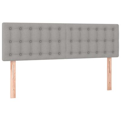 vidaXL Κρεβάτι Boxspring με Στρώμα Ανοιχτό Γκρι 140x190 εκ. Υφασμάτινο
