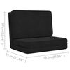 vidaXL Καρέκλα Δαπέδου Πτυσσόμενη Μαύρη Υφασμάτινη