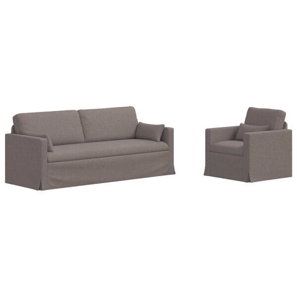 vidaXL &Kappa;&alpha;&nu;&alpha;&pi;έ&sigmaf; 2 pcs Taupe