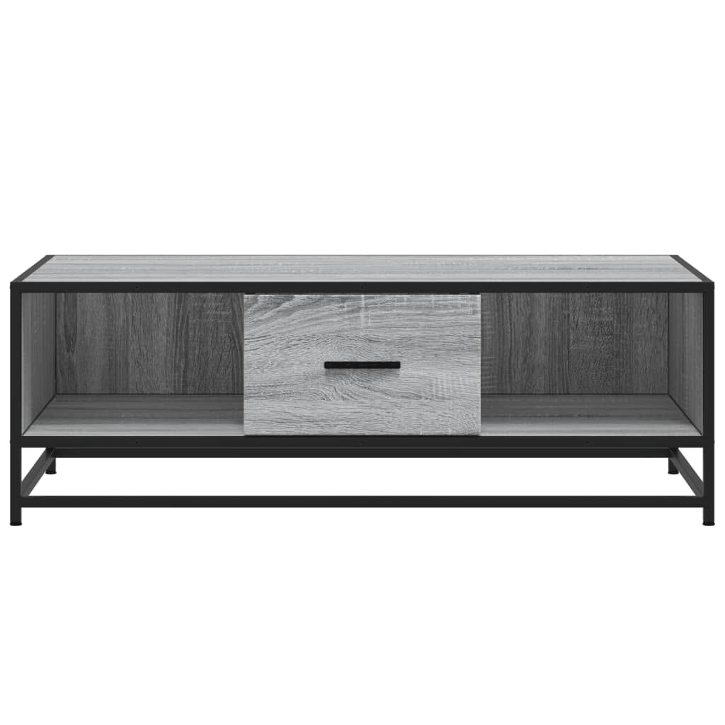 vidaXL Τραπεζάκι Σαλονιού Γκρι Sonoma 100x57x35 εκ Επεξ Ξύλο + Μέταλλο