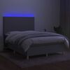 vidaXL &Kappa;&rho;&epsilon;&beta;ά&tau;&iota; Boxspring &mu;&epsilon; &Sigma;&tau;&rho;ώ&mu;&alpha; & LED &Alpha;&nu;.&Gamma;&kappa;&rho;&iota; 140x190&epsilon;&kappa;. &Upsilon;&phi;&alpha;&sigma;&mu;ά&tau;&iota;&nu;&omicron;