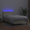 vidaXL &Kappa;&rho;&epsilon;&beta;ά&tau;&iota; Boxspring &mu;&epsilon; &Sigma;&tau;&rho;ώ&mu;&alpha; & LED &Kappa;&rho;&epsilon;&mu; 90x190 &epsilon;&kappa;. &Sigma;&upsilon;&nu;&theta;. &Delta;έ&rho;&mu;&alpha;