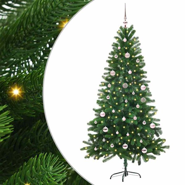 vidaXL Χριστουγεννιάτικο Δέντρο με 150 LED με βάση Πράσινο 150 cm PE