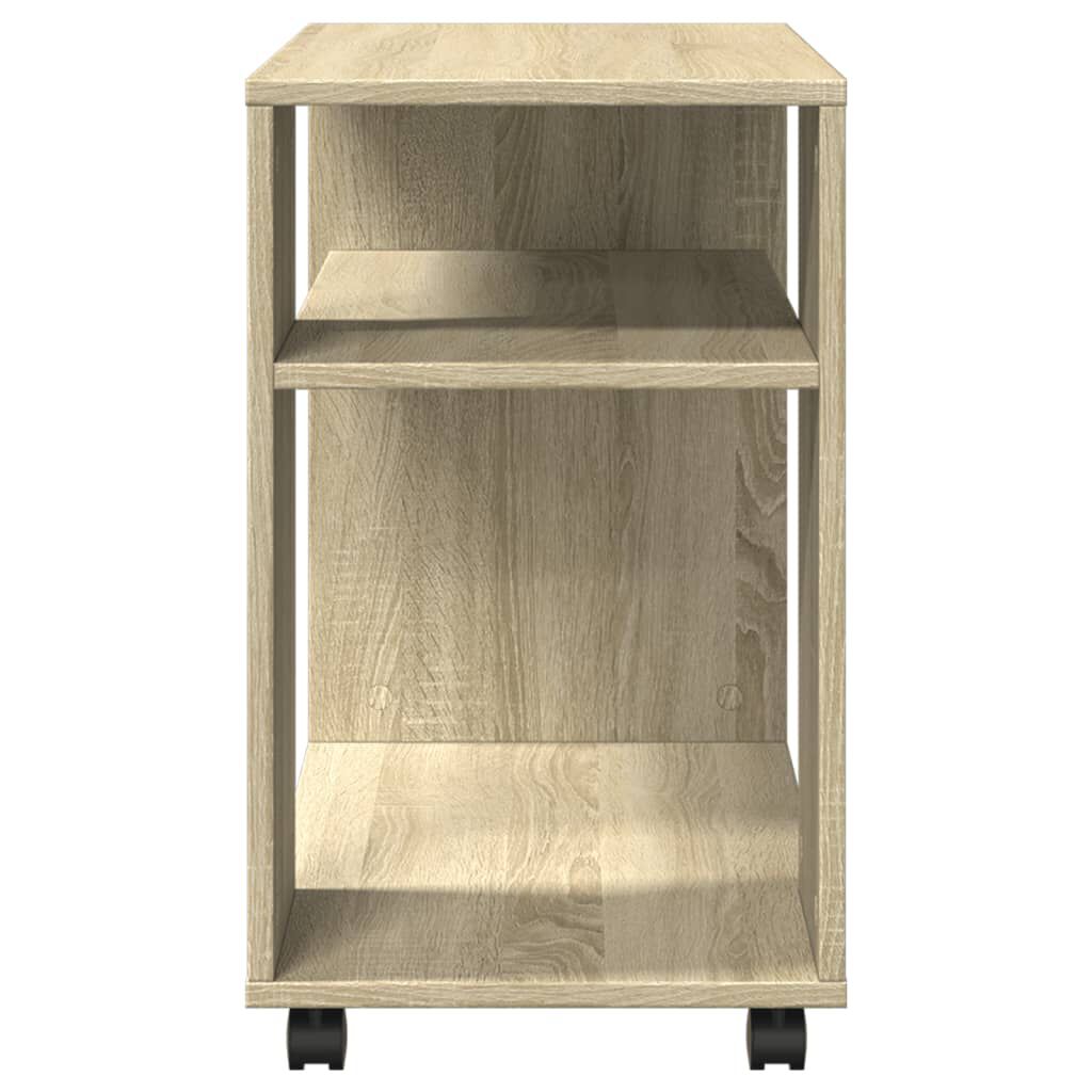 vidaXL Βοηθητικό Τραπέζι με Ρόδες Sonoma Δρυς 70x35x60 εκ. Επεξ. Ξύλο