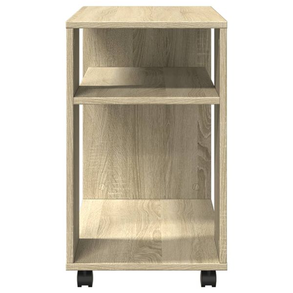 vidaXL Βοηθητικό Τραπέζι με Ρόδες Sonoma Δρυς 70x35x60 εκ. Επεξ. Ξύλο