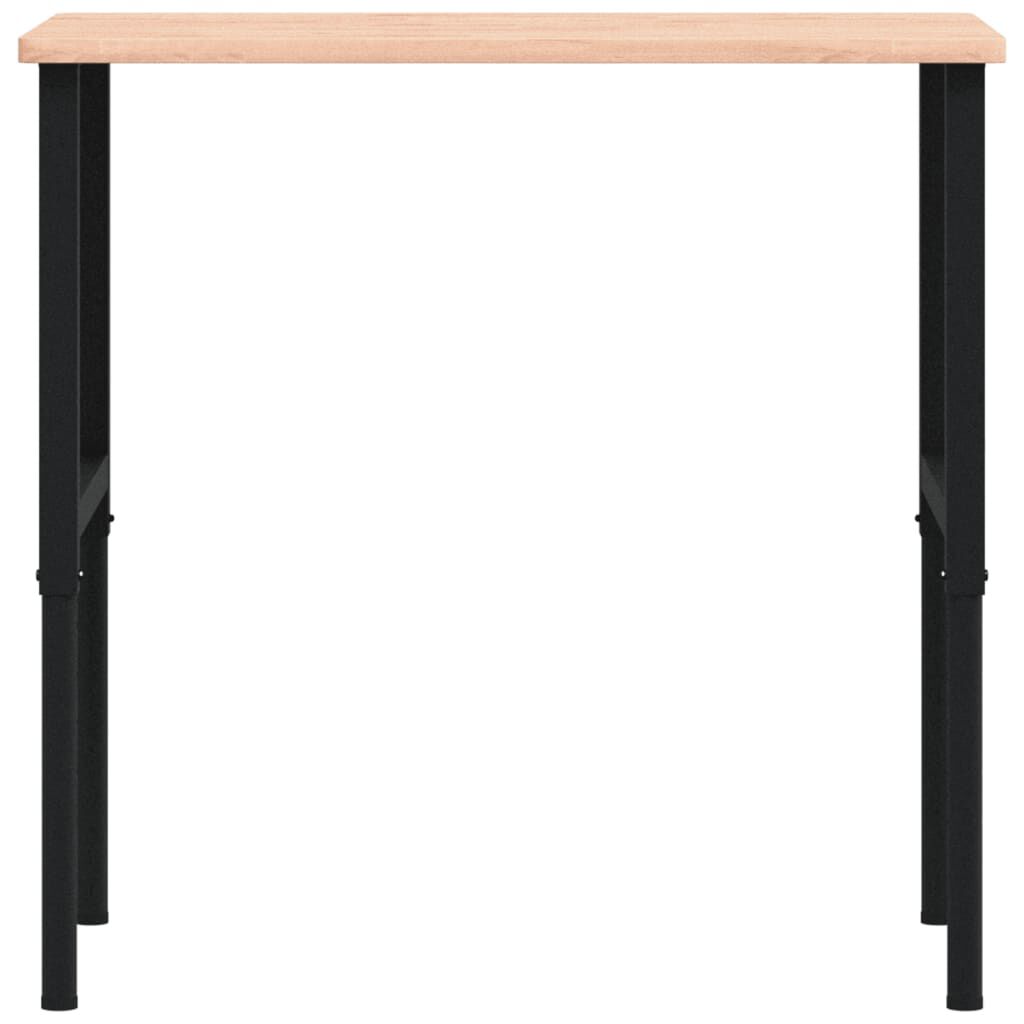 vidaXL Πάγκος Εργασίας Ορθογώνιος 100x60x(71,5-98) εκ Μασίφ Ξύλο Οξιάς