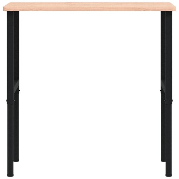 vidaXL Πάγκος Εργασίας Ορθογώνιος 100x60x(71,5-98) εκ Μασίφ Ξύλο Οξιάς