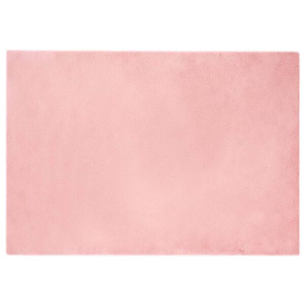 vidaXL Χαλιά Ψεύτικου Κουνελιού Ροζ 140 x 200 cm Πολυεστέρας