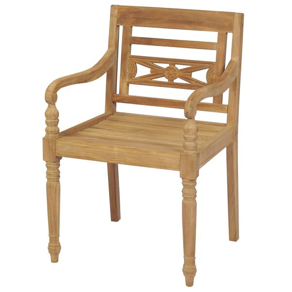 vidaXL Καρέκλες Batavia 2 τεμ. από Μασίφ Ξύλο Teak