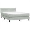 vidaXL &Kappa;&rho;&epsilon;&beta;ά&tau;&iota; Boxspring &mu;&epsilon; &Sigma;&tau;&rho;ώ&mu;&alpha; & LED &Alpha;&nu;&omicron;&iota;&chi;&tau;ό &Gamma;&kappa;&rho;&iota; 140x210 &epsilon;&kappa;. &Beta;&epsilon;&lambda;&omicron;ύ&delta;&iota;&nu;&omicron;