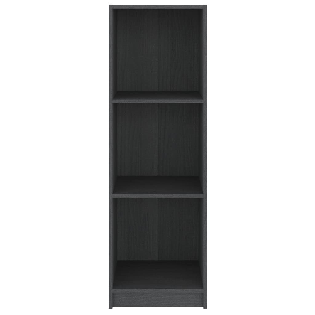 vidaXL Βιβλιοθήκη/Διαχωρ. Χώρου Γκρι 36x33x110 εκ. Μασίφ Ξύλο Πεύκου