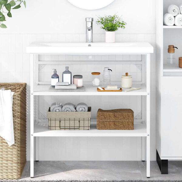 vidaXL Έ&pi;&iota;&pi;&lambda;&omicron; &Mu;&pi;ά&nu;&iota;&omicron;&upsilon; &Lambda;&epsilon;&upsilon;&kappa;ό 79 x 38 x 83 &epsilon;&kappa;. &Sigma;&iota;&delta;&epsilon;&rho;έ&nu;&iota;&omicron;