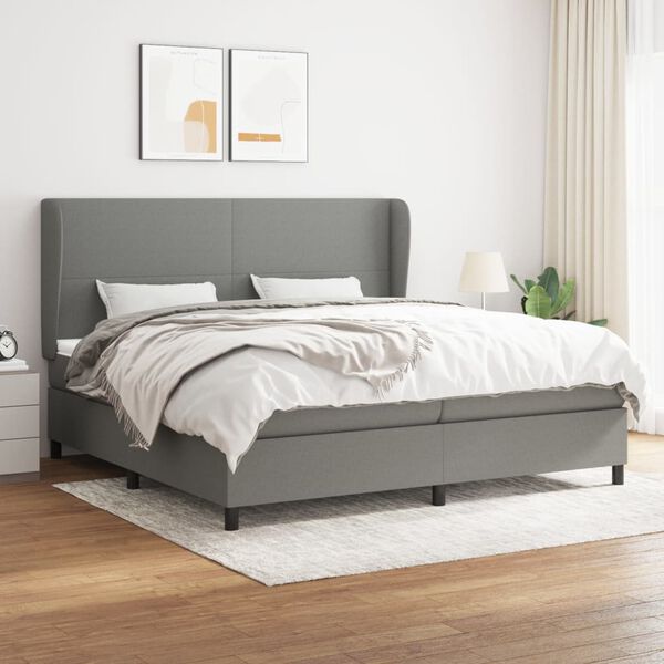 vidaXL &Kappa;&rho;&epsilon;&beta;ά&tau;&iota; Boxspring &mu;&epsilon; &Sigma;&tau;&rho;ώ&mu;&alpha; &Sigma;&kappa;&omicron;ύ&rho;&omicron; &Gamma;&kappa;&rho;&iota; 200x200 &epsilon;&kappa;. &Upsilon;&phi;&alpha;&sigma;&mu;ά&tau;&iota;&nu;&omicron;