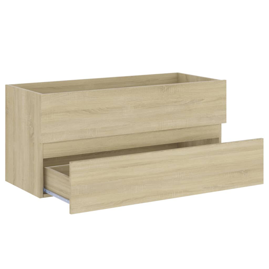 vidaXL Ντουλάπι Νιπτήρα Sonoma Δρυς 100x38,5x45 εκ. από Επεξ. Ξύλο