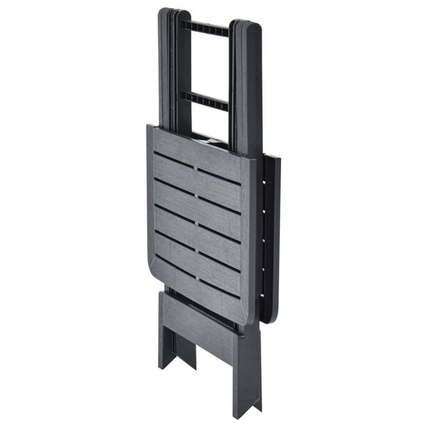 vidaXL Τραπέζι Κήπου Πτυσσόμενο Ανθρακί 79 x 72 x 70 εκ. Πλαστικό