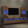 vidaXL Έπιπλα Τηλεόρασης με LED 2 τεμ. Sonoma Δρυς 40,5x30x60 εκ.