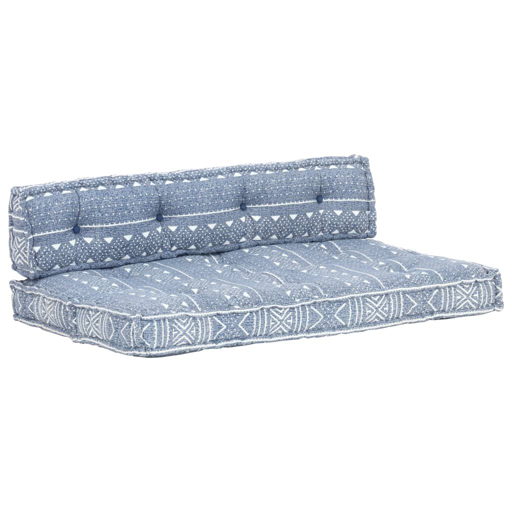 vidaXL Μαξιλάρι για Καναπέ από Παλέτες Ίντιγκο Patchwork Υφασμάτινο