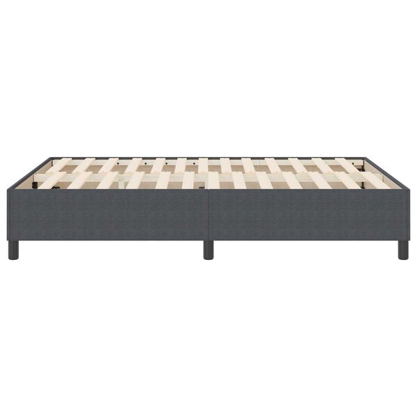 vidaXL Κρεβάτι με ελατήρια Σκούρο γκρι 140 x 190 cm Βελούδο