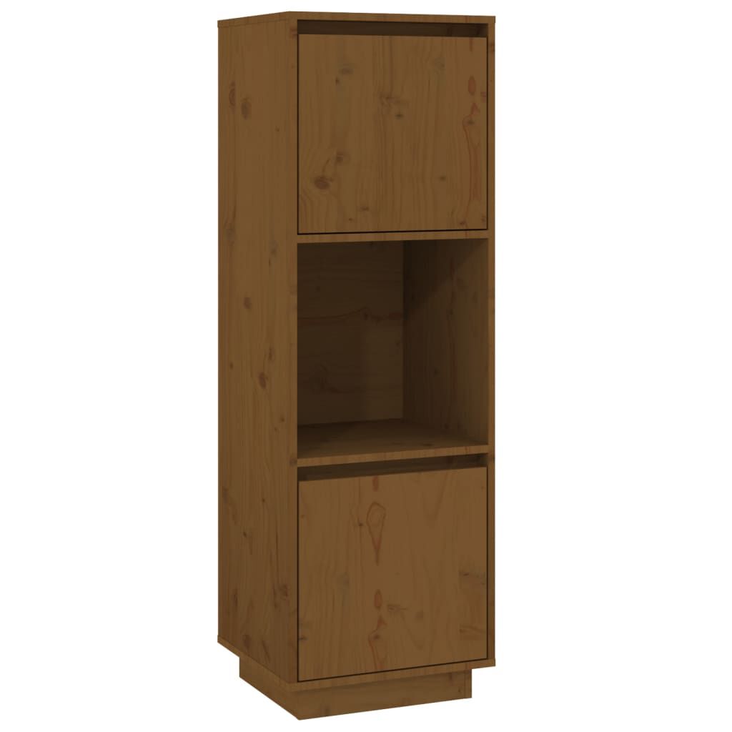 vidaXL Ντουλάπι Ψηλό Μελί 38 x 35 x 117 εκ. από Μασίφ Ξύλο Πεύκου