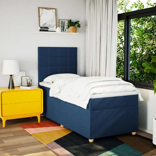 vidaXL &Kappa;&rho;&epsilon;&beta;ά&tau;&iota; Boxspring &mu;&epsilon; &Sigma;&tau;&rho;ώ&mu;&alpha; &Mu;&pi;&lambda;&epsilon; 90x200 &epsilon;&kappa;.&Upsilon;&phi;&alpha;&sigma;&mu;ά&tau;&iota;&nu;&omicron;