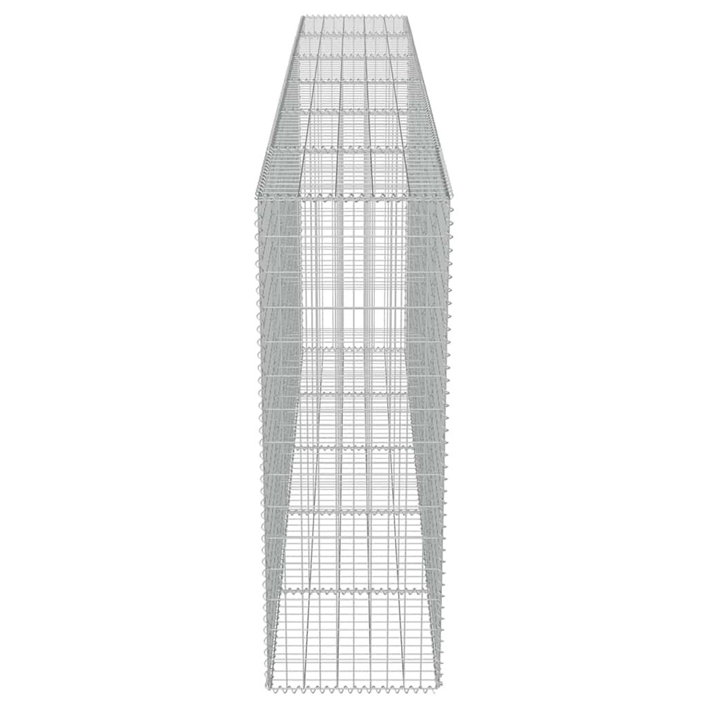 vidaXL Συρματοκιβώτιο Τοίχος 300x50x150 εκ. Γαλβαν.Χάλυβας + Καλύμματα