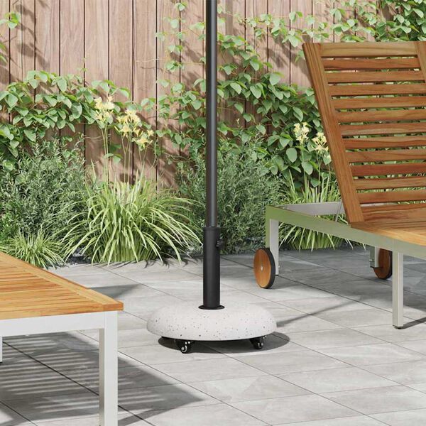 vidaXL Βάση ομπρέλας Άσπρο, Μαύρο 45 x 45 x 40 cm Σκυρόδεμα, Μέταλλο