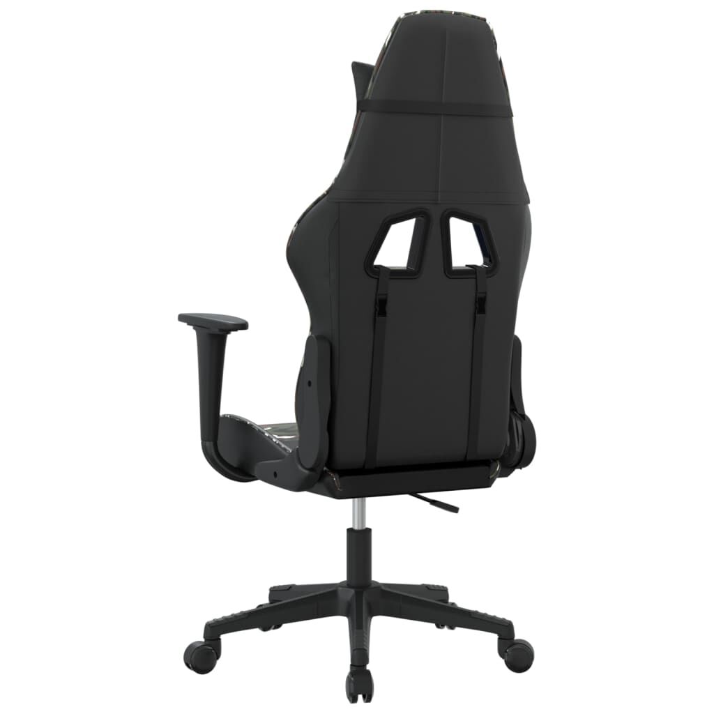 vidaXL Καρέκλα Gaming Μασάζ Μαύρο/Παραλλαγή από Συνθετικό Δέρμα