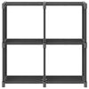 vidaXL Ραφιέρα με 4 Κύβους & Κουτιά Γκρι 69x30x72,5 εκ. Υφασμάτινη