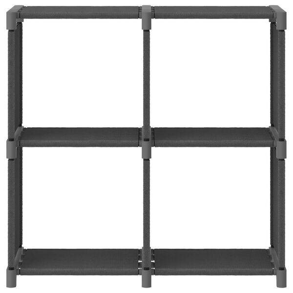 vidaXL Ραφιέρα με 4 Κύβους & Κουτιά Γκρι 69x30x72,5 εκ. Υφασμάτινη