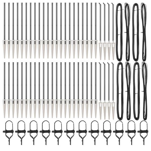 vidaXL Στύλος Περιφράξεων Άλλο 52 pcs Ασημί 3.2 x 3.2 x 60 εκ Ατσάλι