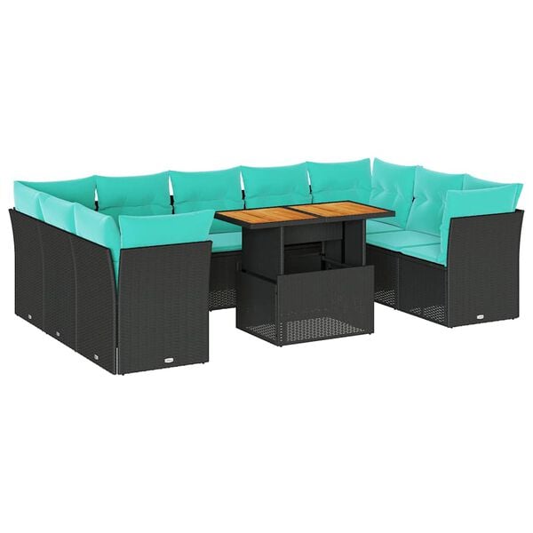 vidaXL &Sigma;&alpha;&lambda;ό&nu;&iota; &Kappa;ή&pi;&omicron;&upsilon; &Sigma;&epsilon;&tau; 10 &Tau;&epsilon;&mu;&alpha;&chi;ί&omega;&nu; &Mu;&alpha;ύ&rho;&omicron; &Sigma;&upsilon;&nu;&theta;&epsilon;&tau;&iota;&kappa;ό &Rho;&alpha;&tau;ά&nu; &mu;&epsilon; &Mu;&alpha;&xi;&iota;&lambda;ά&rho;&iota;&alpha;