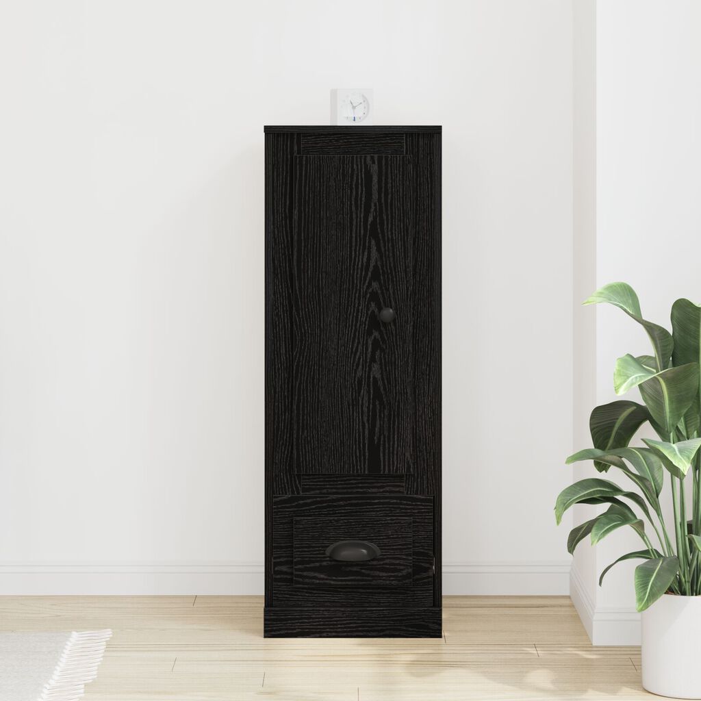 vidaXL Υψηλό ντουλάπι Μαύρη Δρυς 36x35,5x103,5 εκ Επεξεργασμένο Ξύλο